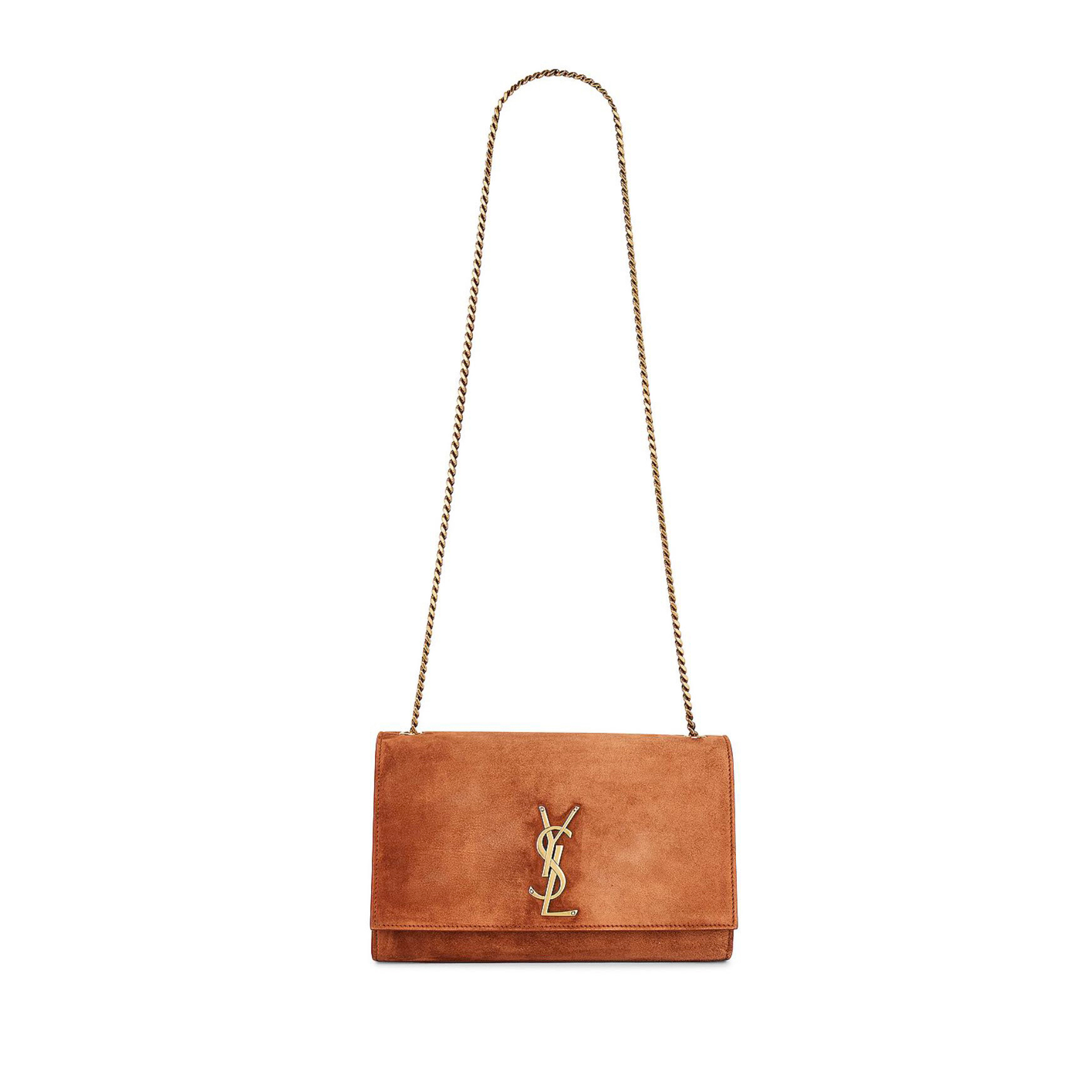 YSL KATE MEDIUM CHAIN BAG IN SUEDE 364021252365 (24*14.5*5.5cm)